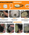 Installation guide for Washer Shift Actuator Kit With Pulley Clutch And Drive Belt For Whirlpool Kenmore Maytag Machines Pro Grade