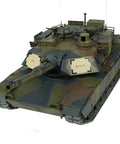 Modified Edition 1/16 Scale M1A2 Abrams RC Tank with 360 degree turret, steel gearbox, metal tracks and camouflage design.