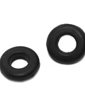 Universal Rubber Grommet Set, Two Inch Outside Diameter, Seven Eighths Inch Inside Diameter, Fits One And One Half Inch Openings, Includes Two Black Grommets.