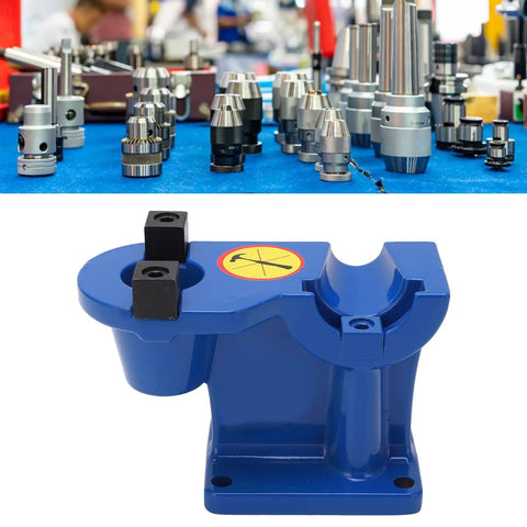 Universal CNC Tool Holder Fixture With Vertical And Horizontal Locking Aluminum Alloy Clamping System For Industrial Use BT30 Compatible Lightweight Yet Rugged For Easy Setup, blue aluminum clamp