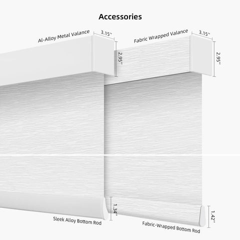 Close-up of Motorized Smart Light Filtering Blind For Window With Remote Control Automatic Blackout Roller Shade Customizable Size