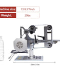 Straight Up Heavy Duty 1X30 Belt Sander Bench Grinder Featuring Brushless Motor And Stepless Speed Control Rock Solid DIY Woodworking Polishing and Workshop Sharpener with size details and water bottle for scale.