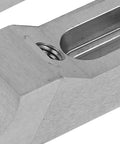 Close-up of Heavy Duty Side Clamp Vise With 60K N Clamping Force And Low Profile Arched Design for precision machining details.