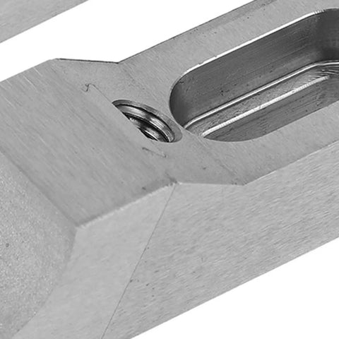 Close-up of Heavy Duty Side Clamp Vise With 60K N Clamping Force And Low Profile Arched Design for precision machining details.
