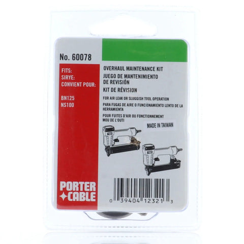 Packaging of Nailer Overhaul Kit OEM Replacement Part For BN125 BN200, showing model compatibility and product details.