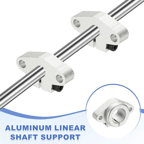 Beefy Aluminum Linear Rod Rail Support For 25mm ID Shafts Heavy Duty Mounting Bracket For Smooth High Speed Motion In 3D Printers And Robotic Systems Clamping Guide For Precise Linear Axis Alignment Pack Of 2, 25mm aluminum shaft support brackets