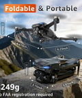 Folded and unfolded 4K Drone With Real Time 4K Camera And Built In 4.5 Inch FPV Screen Controller, lightweight under 249g.