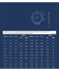 Diagram and measurements of 316 Stainless Steel Snap Ring Set M10 To M120 For Shafts Type C Circlips Retaining Rings