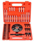 Harmonic Balancer Puller and Installer Kit for Quick No Fuss Damage Free Flywheel and Crankshaft Pulley Removal and Steering Wheel Pulling Compatible with Regal Lacrosse GL8 Firstland in Red case with tools and bolts.