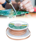 Pro-Grade Desoldering Wick Copper Solder Braid for Electronics Repair, 1.5 Meter, 3.5mm Width, excellent for PCB work