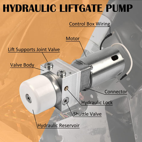 BMW Z4 E85 Hydraulic Liftgate Pump Replacement For Convertible Top Roof Lift System Fits 2003-2008 2.0i 2.5i 3.0i 3.0si Replaces 54347193448 54347119633 Durable Easy Install