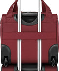 Back view of Underseat Carry On Bag With Expandable Design Softside Travel Case Your Go To Travel Companion 15 Inch Tablet Pocket