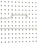 One Handed Tear Pegboard Paper Towel Holder, Stainless Steel, Hooks to Any Pegboard, Easy Grab Paper Towels in Kitchen, Garage, Workshop, Laundry or Craft Room Organization mounted on white pegboard