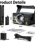Party Lights Dj Disco Ball Light With RGB LED Stage Strobe Projector Sound Activated Remote Control For Parties