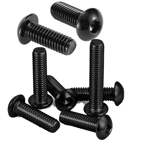 Close-up of button head socket cap screws from 600 Piece M3 Screw Assortment Kit For 3D Printer DIY with 8 sizes