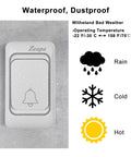 Ultra Long Range Doorbell Kit With 1300 Feet Of Wireless Range, Plug In or Battery Powered, easy install waterproof transmitter