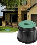Two Pack 10 Inch Round Valve Box Cover Lids For Outdoor Sprinkler System Irrigation Control Water Line, Durable Polypropylene Construction