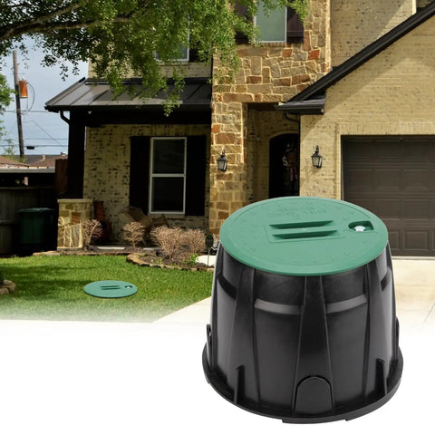 Two Pack 10 Inch Round Valve Box Cover Lids For Outdoor Sprinkler System Irrigation Control Water Line, Durable Polypropylene Construction