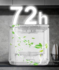 Compact Automatic Countertop Dishwasher With Smart Quick Dry And Sleek Led Touchscreen For Plug And Play Setup And No Sweat Kitchen Cleanup with 72h graphic.