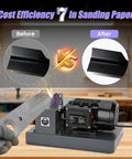 30 Pack 7 Inch Sanding Discs For Lawn Mower Blade Sharpener comparison before and after using grinding wheels sharpening