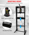 12-Ton Hydraulic Shop Press With H-Frame Floor Standing Bearing Press For Garage And Metalworking Heavy-Duty Adjustable Height