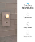 Mini LED Night Light Plug In Dusk To Dawn Sensor Warm White Compact Cozy Ambient Lighting for kitchen, showing plug-in style