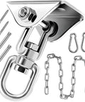 Heavy Duty Hammock Hanging Kit With 360 Degree Swivel Stainless Steel 1000 Pound Capacity Swing Hooks, Chains, Carabiners And Expansion Anchors