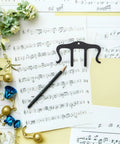 Three Pack M Shaped Metal Music Book Clip Page Holder For Sheet Music And Scores, Piano Sheet Music Holder Clip, Music Stand Clip, Built Tough Metal Page Clips For Practice, Rehearsal And Performance on sheet music