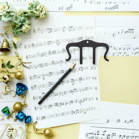 Three Pack M Shaped Metal Music Book Clip Page Holder For Sheet Music And Scores, Piano Sheet Music Holder Clip, Music Stand Clip, Built Tough Metal Page Clips For Practice, Rehearsal And Performance on sheet music