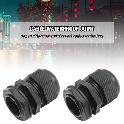 NPT Nylon Cable Gland Set IP68 Waterproof Adjustable 5 to 10mm Cable Diameter 25 Pieces for Junction Box