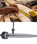 Badass Adjustable Carbon Steel Marking Gauge With Rock Solid Flat Legs For Spot On Dovetail Layout And Stress Free Woodworking Scribing, 7.1 in size