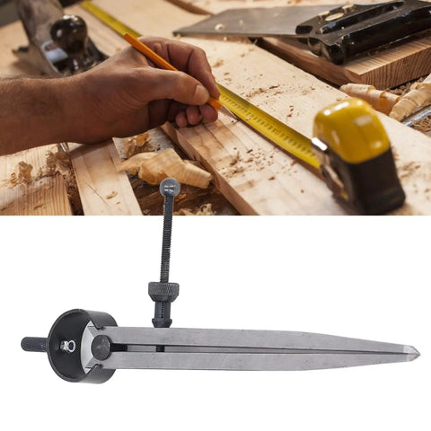 Badass Adjustable Carbon Steel Marking Gauge With Rock Solid Flat Legs For Spot On Dovetail Layout And Stress Free Woodworking Scribing, 7.1 in size