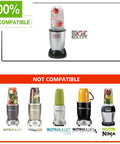 Premium Replacement Parts Set For 250W MB1001 Series Blender compatibility chart with blender visuals