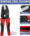 Pro Grade Crimping Tool For Heat Shrink Connectors Kit With 300 Marine Grade Heat Shrink Wire Connectors, features display