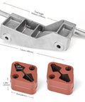 Up Your Ride This Season With A Cool Exhaust Muffler Bracket And Dual Hanger Rubber Isolator Kit Specifically Made For Ram 1500 Models From 2019 To 2025 Perfect Fix To Silence The Rattle, aluminum bracket and rubber isolators, 10.6 x 7.2 in