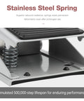 Close-up of stainless steel spring in Pneumatic Heavy Duty Foot Pedal Valve For Four Way Two Position With Quarter Inch NPT Threads