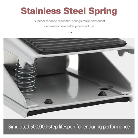 Close-up of stainless steel spring in Pneumatic Heavy Duty Foot Pedal Valve For Four Way Two Position With Quarter Inch NPT Threads
