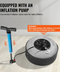 Inflation pump with balloon wheel for Beach Cart With Balloon Wheels And Large Deck For Sand Heavy Duty Load Up To 165 Pounds