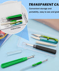 Seam Ripper Kit With 2 Large And 2 Small Stitch Removers, Thread Snips For Sewing And DIY Crafting, displayed in transparent case