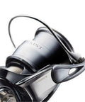Close-up of Exist G LT Spinning Reel 3000D Multi Color, Ultra Smooth Performance With Lightweight LT Frame for fishing enthusiasts.