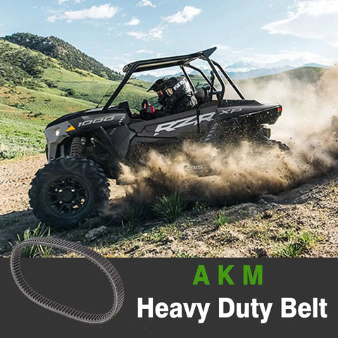 Offroad vehicle using Double Notch G Force Carbon Cord CVT Drive Belt For Ranger 700 800 And RZR 800 Fits 3211162 3211133 3211118 24G4022 Replacement Belt For Offroad Machines on rugged terrain.