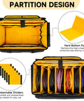 Go-To DJ Gear Bag With Six Removable Dividers And Laptop, Microphone And Cable Slots, Gig-Ready Travel Organizer interior