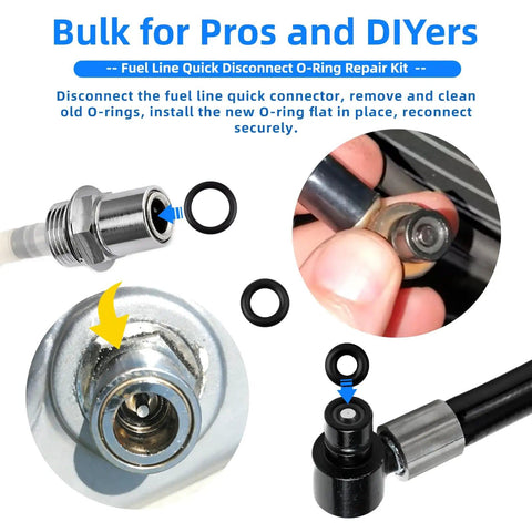 Harley Davidson Fuel Line Quick Disconnect O Ring Kit With Leak Proof Seals Two Sets Of Six O Rings Fits 1999 And Newer Motorcycles