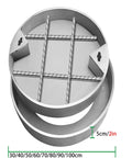 Heavy Duty Removable Recessed Manhole Cover 60 Centimeter Flat Well Cover For Outdoor Yard Lawn Garden Drainage Beefy 3300 Lbs Load Capacity Hidden Pavement Access Solution Built To Handle Vehicle Traffic