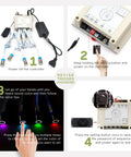 Escape Room LED Button Set With 7 Color Lights Color Password Trigger To Unlock A 12V Magnet Lock steps and components