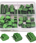 50 Pack 2.54mm Pitch Screw Terminal Block Kit 2P 3P 4P PCB Mount Connectors For Arduino And Raspberry Pi