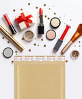 Natural Kraft Bubble Mailers 9.5x14.5 Inch Self Sealing Padded Envelopes 40 Pack with cosmetics and gift box