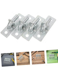 Badass 4 Pcs Wall Mount Gate Hinges For Fence Posts Rock Solid Heavy Duty Silver Metal with 12.7mm hole and corrosion resistance.