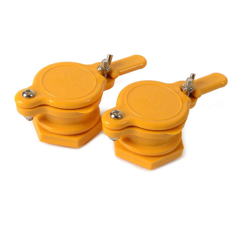 2 Pack Honey Gate Valve For 5 Gallon Buckets Durable Nylon Tap For Extractor Food Grade Honey Harvesting Valve With Stainless Wing Nuts