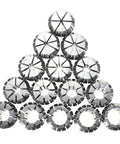 Super Sharp ER25 Collet Chuck Holder Set With 15 Precision Inserts, detailed view of precision inserts arranged in a pyramid.